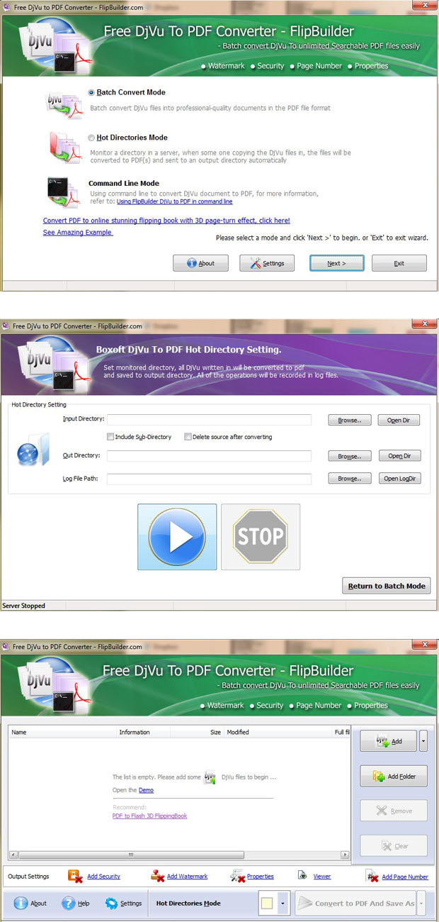 FlipBuilder DjVu to PDF (Freeware) 1.0.0 full