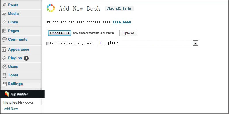 install flipbook wordpress plugin