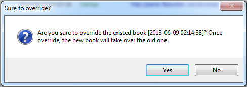 override an existing flipbook