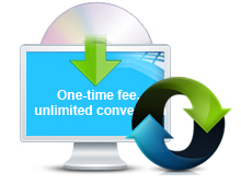 One-time fee, unlimited conversion